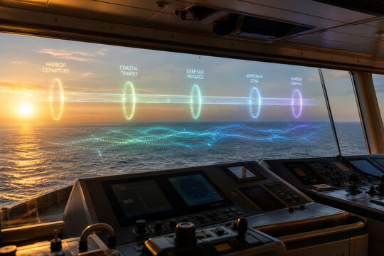 Ship Bridge Navigation Horizon for Maritime Route and Safety Monitoring