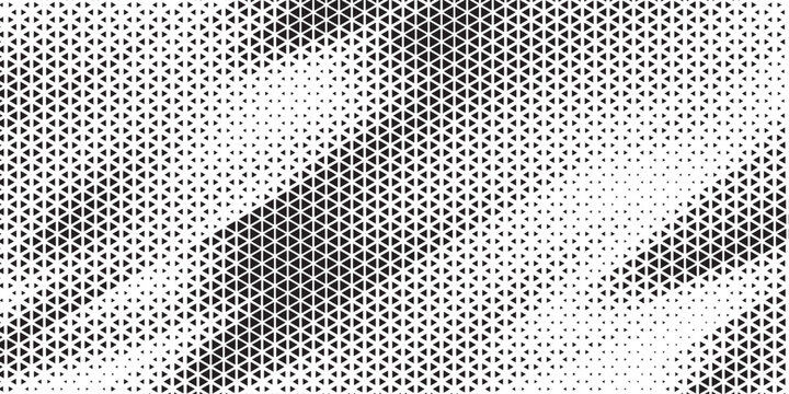 Triangle Shapes Vector Abstract Geometric Technology Oscillation Wave Isolated on Light Background. Halftone Triangular Retro Simple Pattern. Minimal 80s Style Dynamic Tech Wallpaper