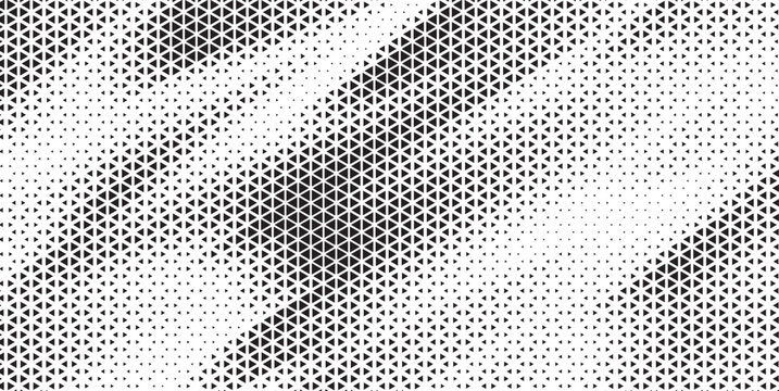 Triangle Shapes Vector Abstract Geometric Technology Oscillation Wave Isolated on Light Background. Halftone Triangular Retro Simple Pattern. Minimal 80s Style Dynamic Tech Wallpaper