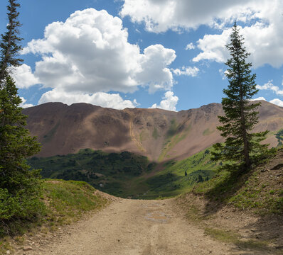 The road to Baldy Mountain at Paradise Divide near Crested Butte, Colorado
