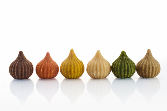 Colorful modak indian sweet dumplings for ganesh chaturthi