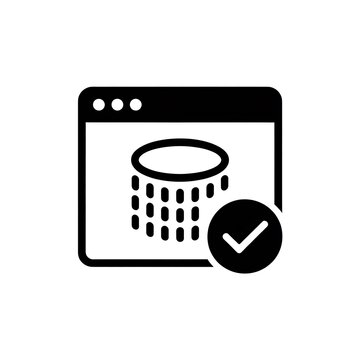 Database server icon with a check mark