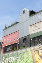 Obraz premium exterior of Adelaide Hall (a live music venue located at 250 Adelaide St W) and sign of Rock 'N' Horse Saloon, Toronto