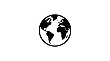 Fototapeta premium Vector illustration of world globe icon on a transparent background