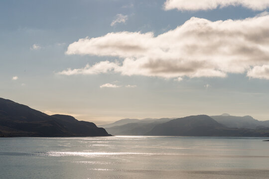 Canada, BC, Kamloops.  Kamloops Lake in the early morning.