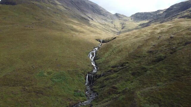 Panoramic View of Waterfall Below Bl&agrave; Bheinn Mountain, Isle of Skye