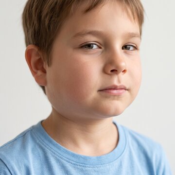 Child With Unilateral Parotid Swelling From Mumps Infection