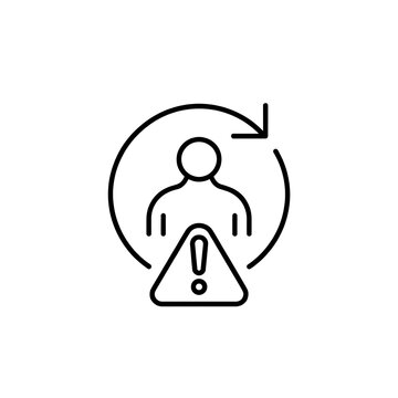 User account refresh error line icon