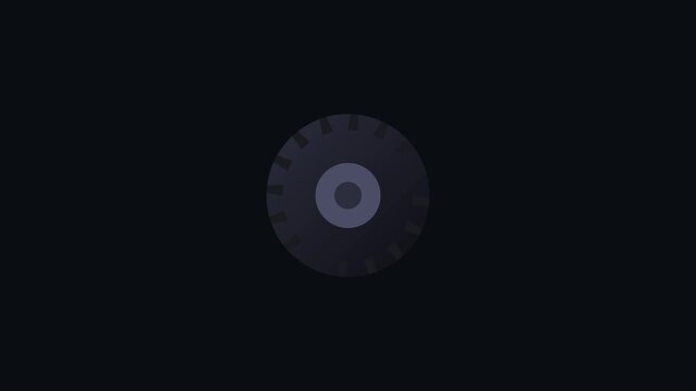 Minimalist pattern of dark circular mechanical elements on black