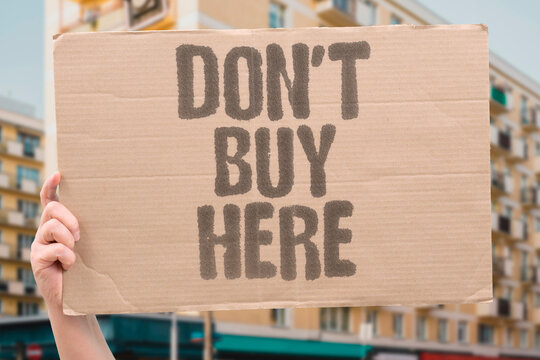 "Don't Buy Here" International boycott movement targets companies and financial institutions. BOYCOTT. COMPANIES. FINANCIAL. INSTITUTIONS.