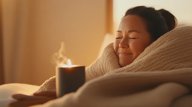 Cozy Moments: Embracing Warmth and Serenity with Candlelight and Soft Textiles