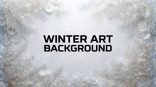 Abstract winter art background with grey snowy texture and artistic light pattern