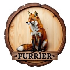 Fototapeta premium A red fox perched on top of a wooden barrel, a curious and cozy scene