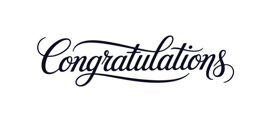Congratulations elegant calligraphy with wavy script lettering for celebration cards, invitations, greetings, and decorative typography, vector illustrations. © SUMAIYA AKTER KOLI