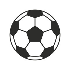 Fototapeta premium Classic black and white soccer ball with pentagon and hexagon patches.