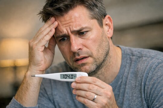 A person holding a digital thermometer, useful for medical or scientific purposes