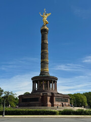 Fototapeta premium Victory Column with statue of Roman goddess Victoria in Berlin, Germany
