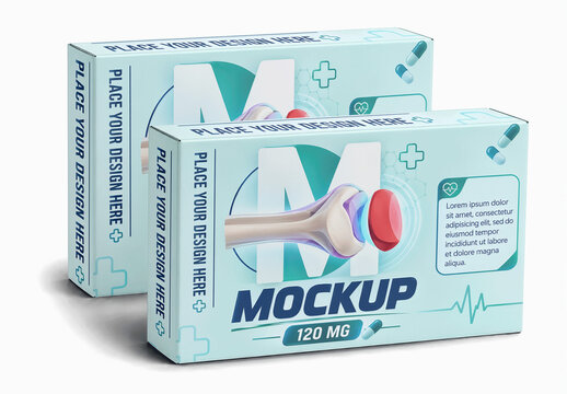 Packaging Box Pair Mockup