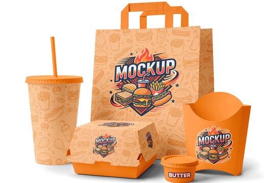 Fast Food Kit Architectural Mockup