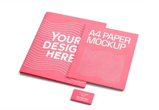Folder Letterhead Card Mockup