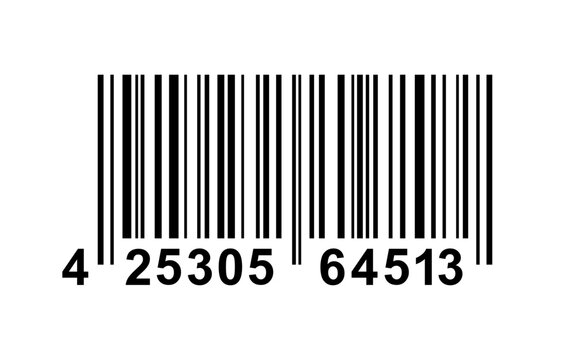 Code bar. Long bar code icon. Qr ticket. Scan line label. Black product price sign isolated on white background. Qrcode sticker. EAN tag. Scanner number. Random numbers lines. Vector illustration