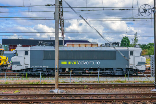 Rail adventure cargo locomotive waiting at Amersfoort station