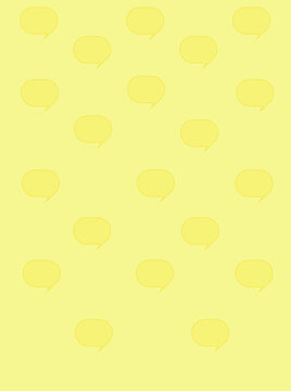 Yellow speech bubbles pattern on pale yellow background, minimalist design with uniform spacing and soft color contrast