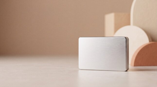 Hardware Crypto Wallet on Beige Background for Secure Digital Asset Management Banner