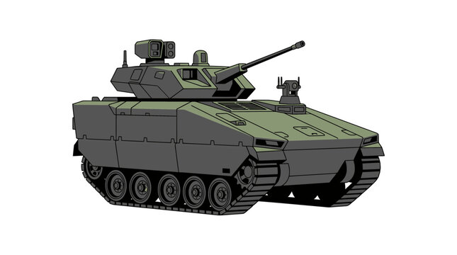 Military Armored Infantry Fighting Vehicle Illustration