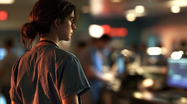 Service coordinator overseeing equipment preparation in hospital setting