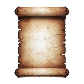 Ancient parchment scroll with aged texture background
