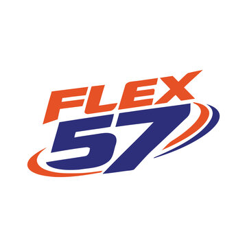 Flex 57 bold athletic and corporate logo design vector template