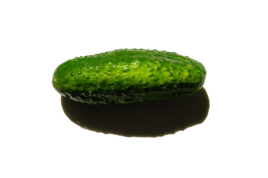 Green ground cucumbers isolated on white background