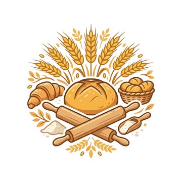 Bakery Bread And Pastry Illustration Emblem
