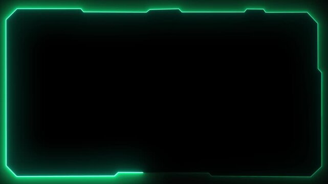 Futuristic digital HUD cyber frame technology for video overlay templates.Digital HUD futuristic motion graphic element cyber generated background .HD video animation .