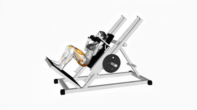 Machine Squat Exercise for Fitness Videos