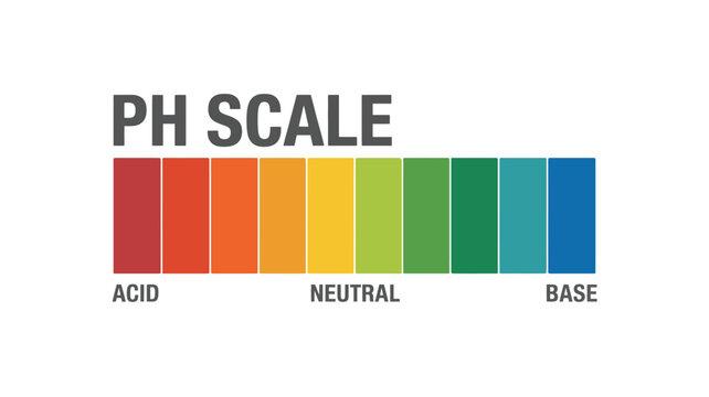 PH scale icons showing acid, neutral, and base levels for chemistry, laboratory, science, education, and measurement concepts