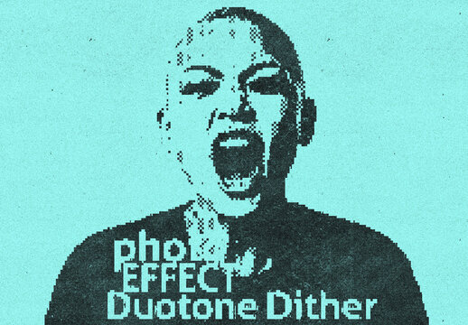Dither Pixel Distortion Photo Effect