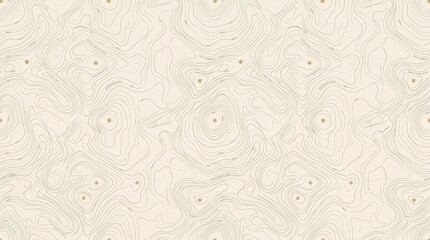 Obraz premium Abstract topographic map pattern featuring wavy contour lines and gold stars on textured beige background with pattern displays intricate lines elevation markers