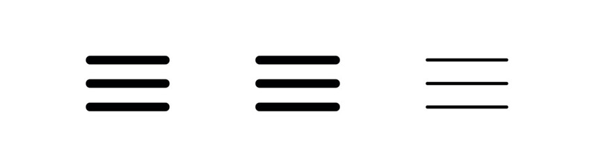 Hamburger menu list navigation icon set © liubomir118809