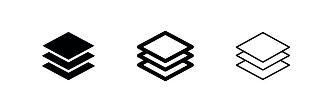 Stack Layers Design Icon Set