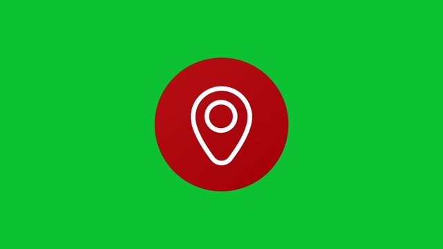 Animated Map Flat Outline Icon with Smooth Motion