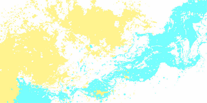 Abstract Splash of Color Swirling cyan and yellow abstract paint streaks create a dynamic and energetic composition, suggestive of fluid motion and artistic expression.