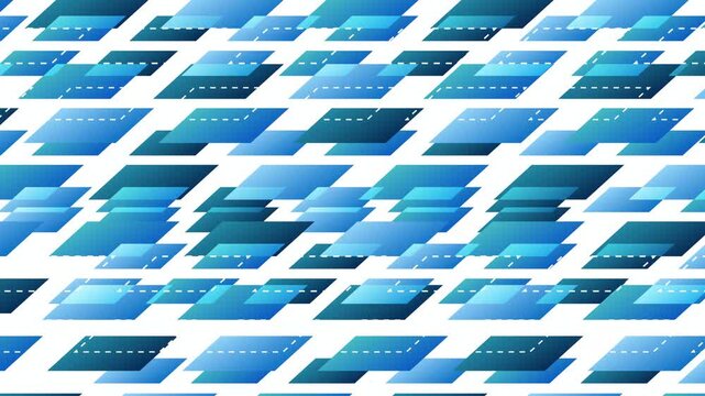 Geometric Blue Parallelogram Pattern 4K
