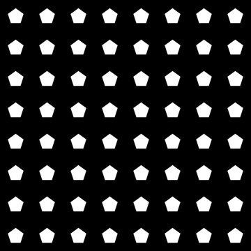 Transparent PNG file of Seamless White pentagon  Geometric Pattern on Black Background