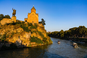 Scenic cityscape of Tbilisi old town. Tbilisi is the capital and the largest city of Georgia, lying on the banks of the Kura River. © Rechitan Sorin