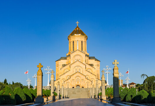 The Holy Trinity Cathedral of Tbilisi commonly known as Sameba is the main cathedral of the Georgian Orthodox Church located in Tbilisi, the capital of Georgia. The Holy Trinity Cathedral of Tbilisi.
