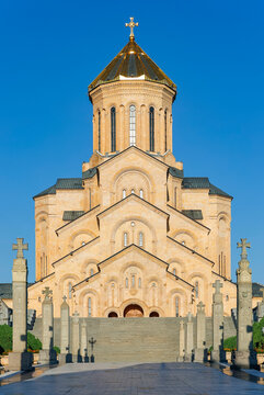 The Holy Trinity Cathedral of Tbilisi commonly known as Sameba is the main cathedral of the Georgian Orthodox Church located in Tbilisi, the capital of Georgia. The Holy Trinity Cathedral of Tbilisi.