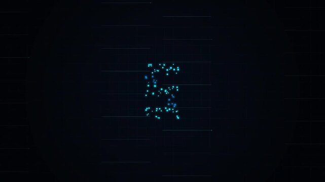 Glowing blue digital countdown with mega sale typography