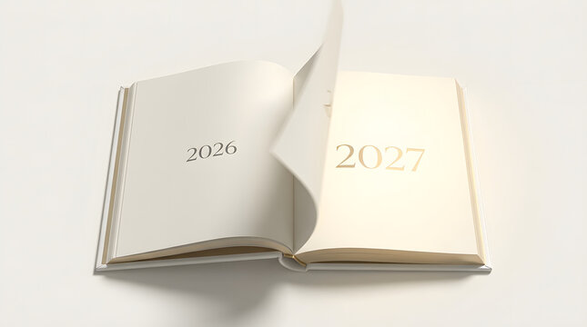 Educational designs, newsletters, social media posts. Stylish open book pages with white paper, minimalistic design, and numbered pages.
